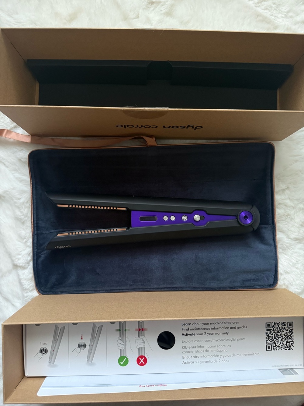 Dyson Black and Purple Professional Hair Straightener
